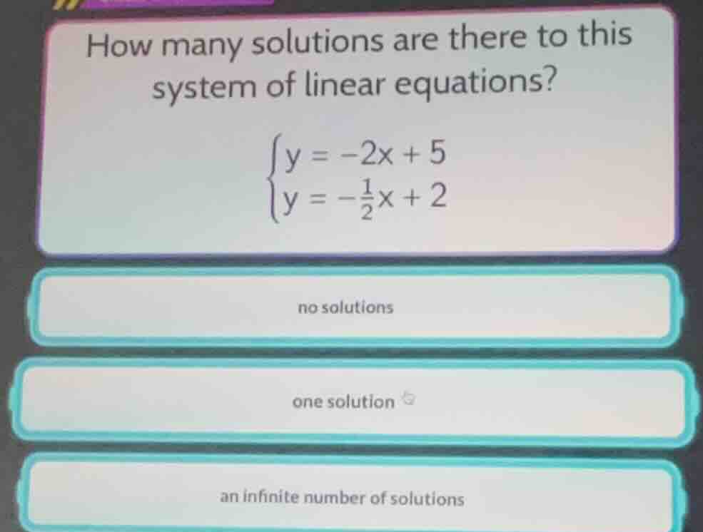 how many solutions are there to this system of linear equations?\\begin…