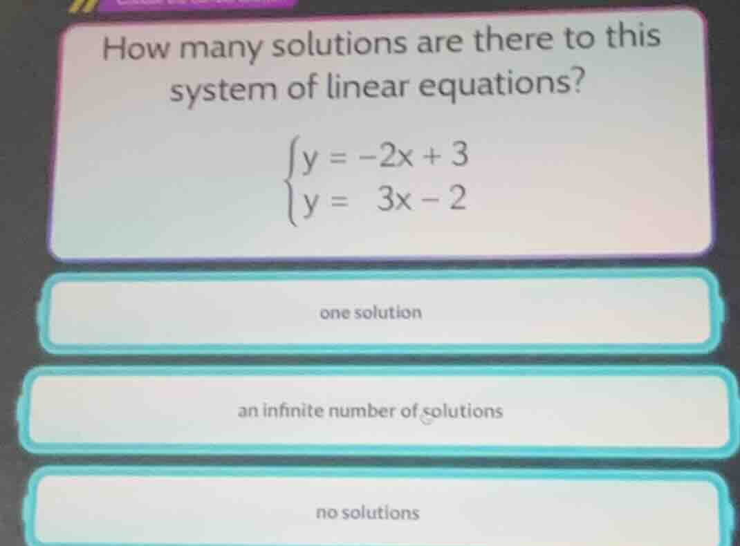 how many solutions are there to this system of linear equations? \\begi…