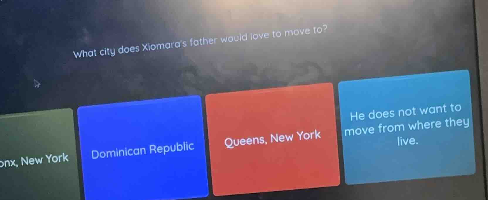 what city does xiomaras father would love to move to? bronx, new york d…