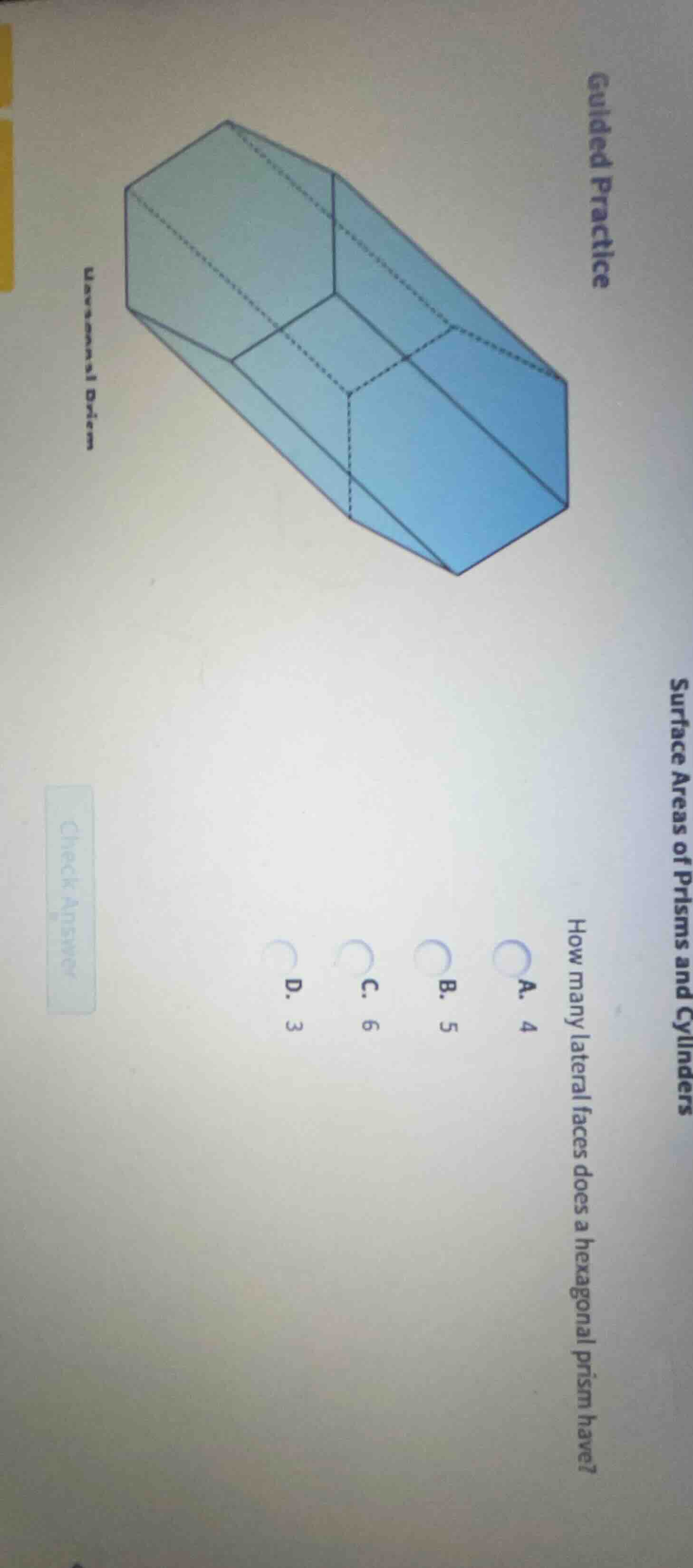 guided practice surface areas of prisms and cylinders how many lateral …