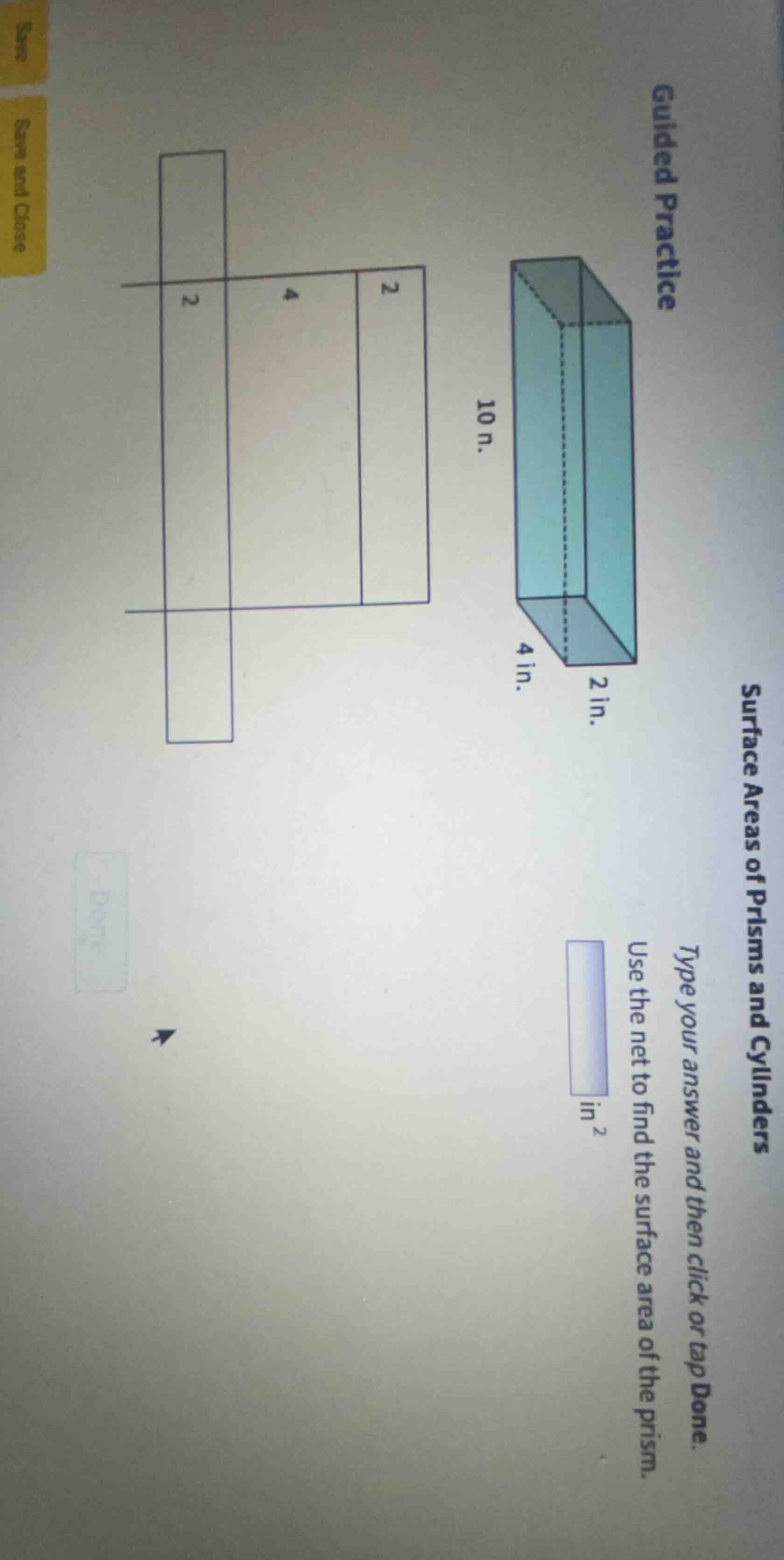 guided practice surface areas of prisms and cylinders type your answer …