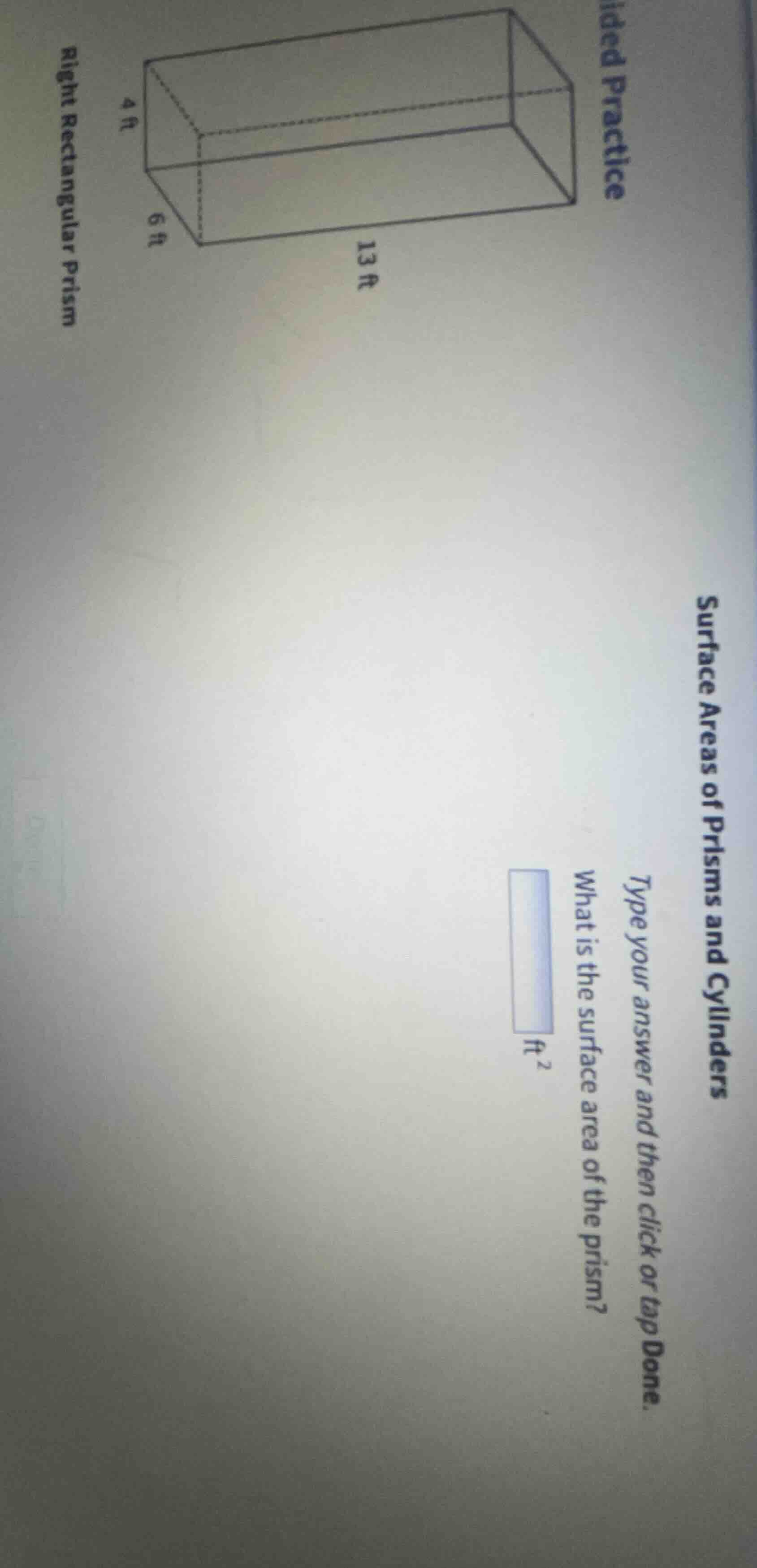 ided practice right rectangular prism surface areas of prisms and cylin…