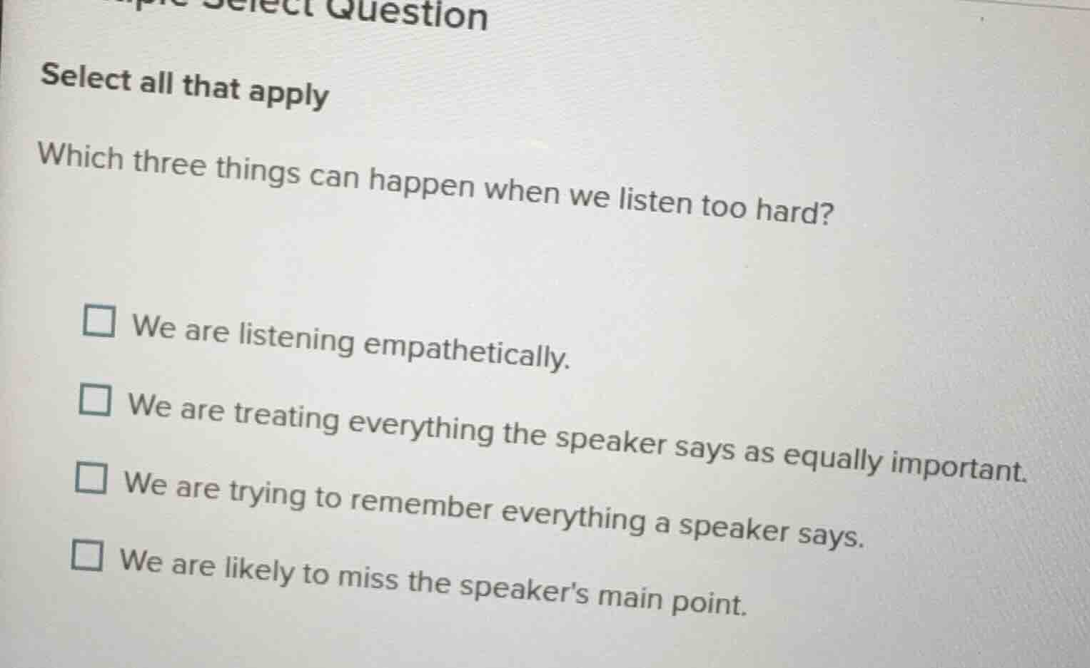 select question select all that apply which three things can happen whe…