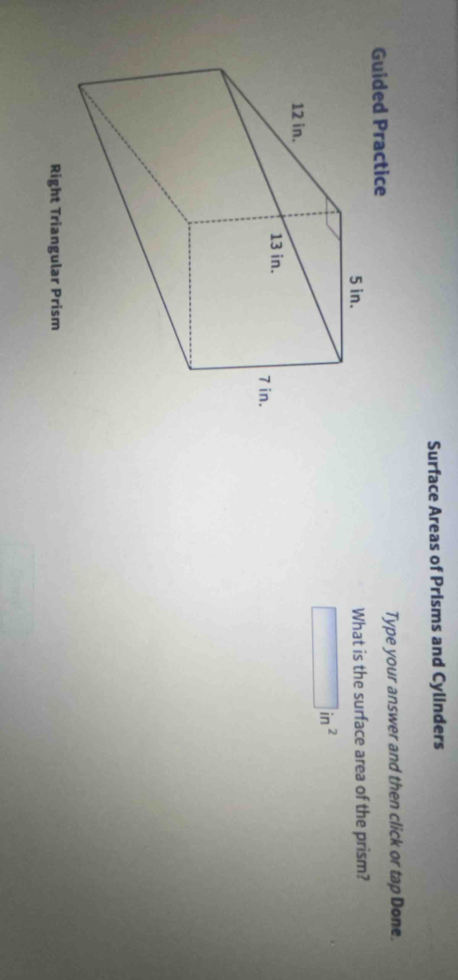 surface areas of prisms and cylinders guided practice right triangular …