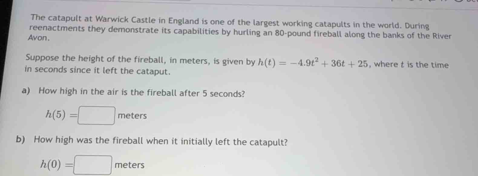 the catapult at warwick castle in england is one of the largest working…
