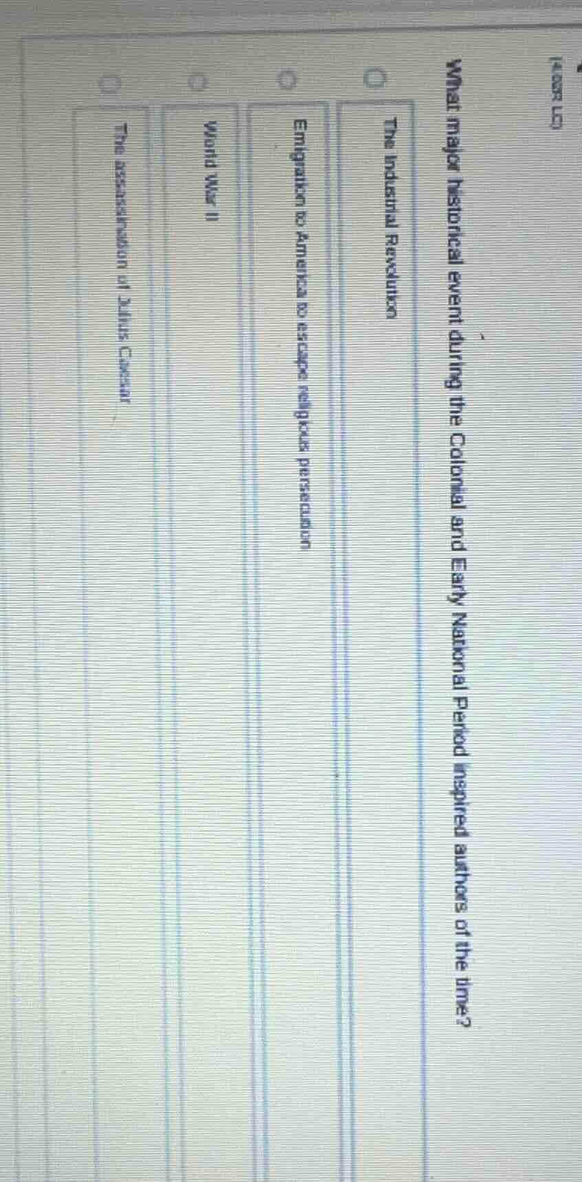 what major historical event during the colonial and early national peri…