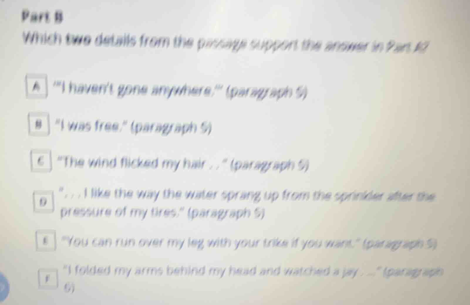 part b which two details from the passage support the answer in part a?…