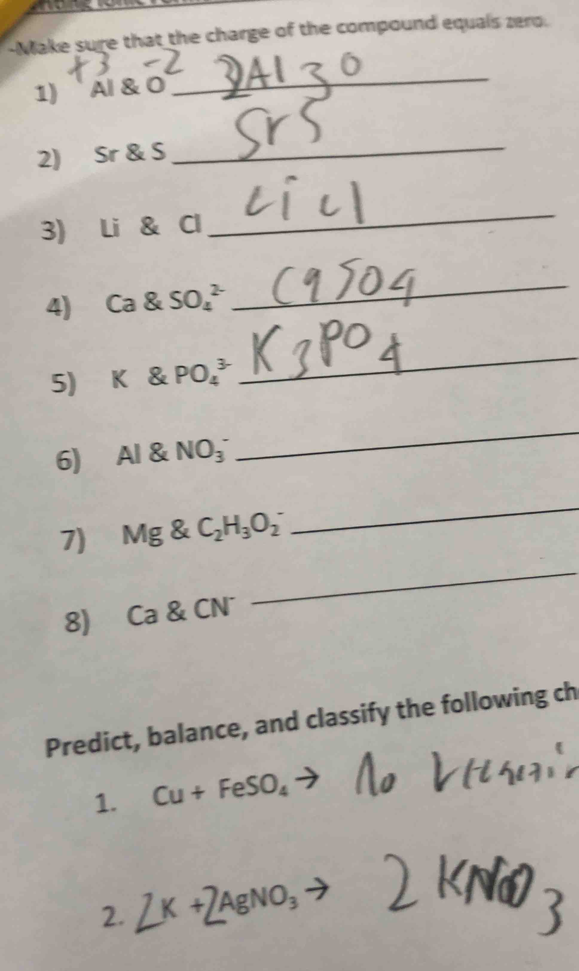 -make sure that the change of the compound equals zero. 1) $\\stackrel{…