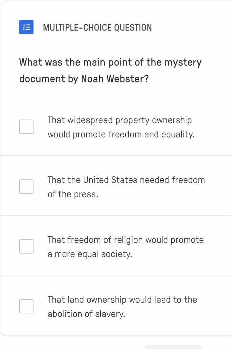 multiple-choice question what was the main point of the mystery documen…