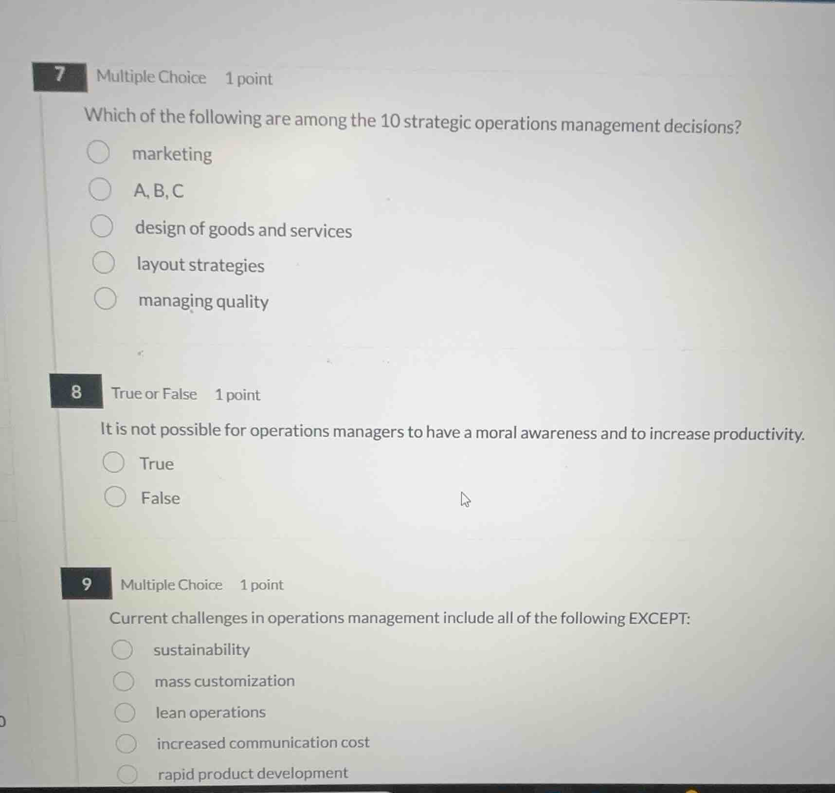 7 multiple choice 1 point which of the following are among the 10 strat…