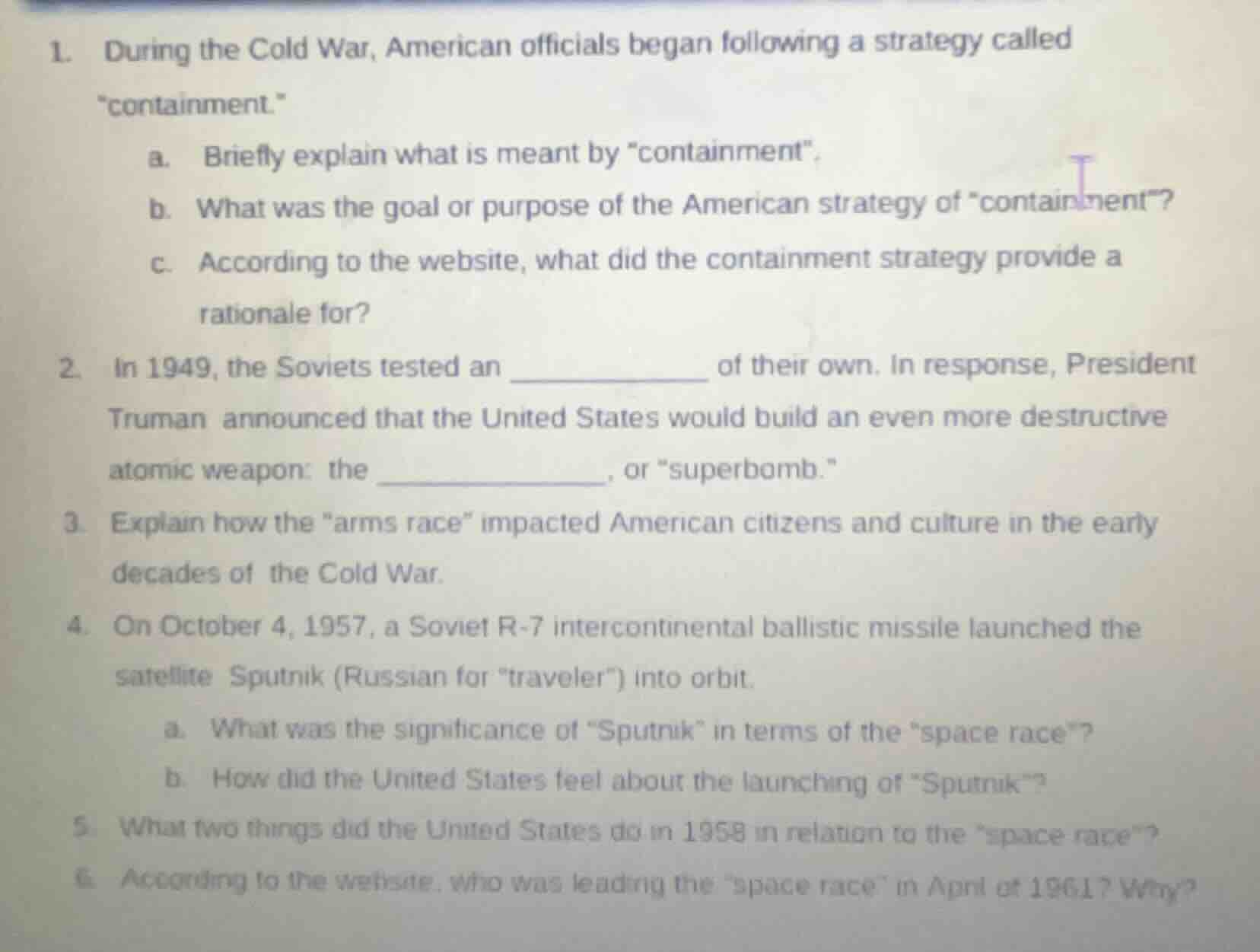 1. during the cold war, american officials began following a strategy c…