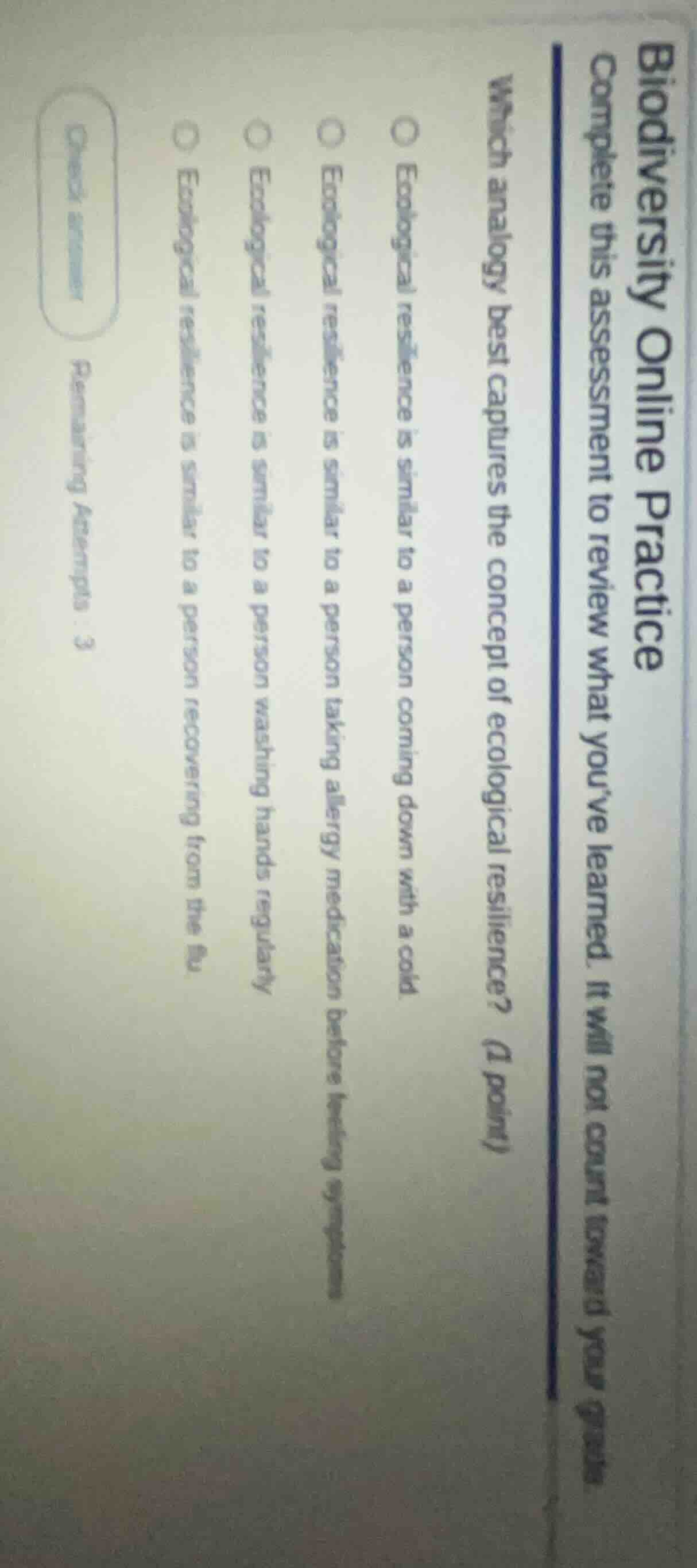 biodiversity online practice complete this assessment to review what yo…