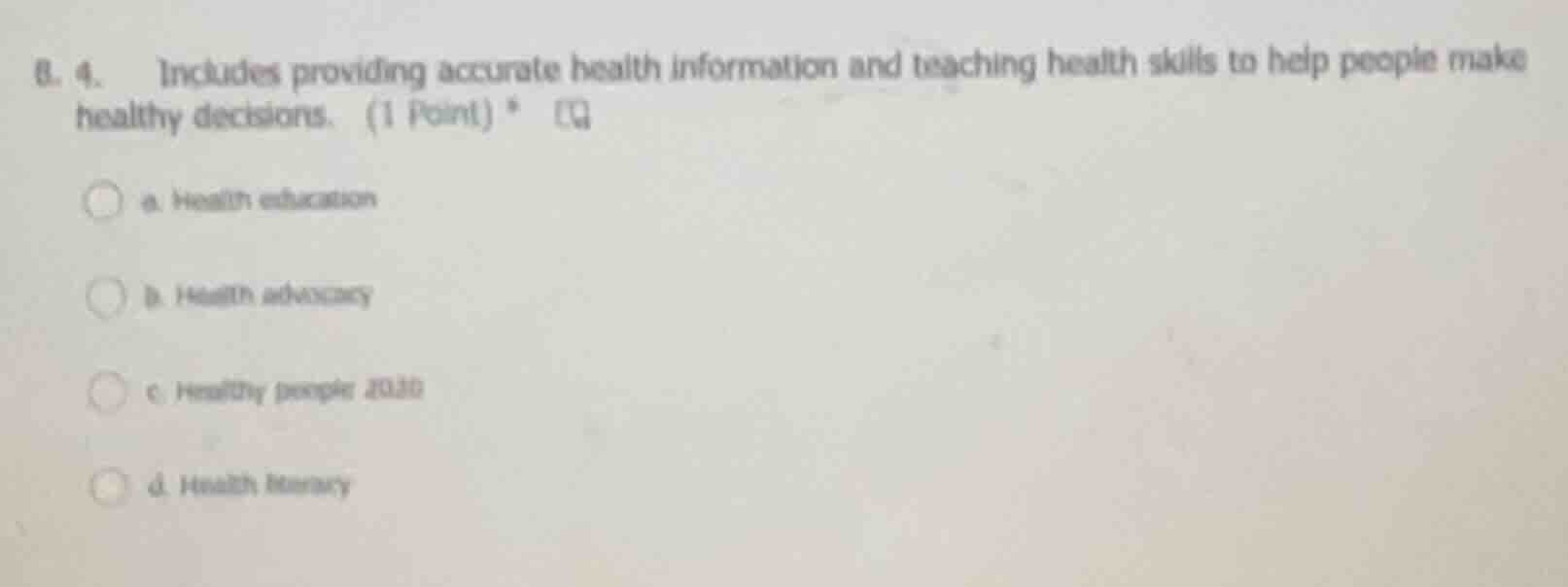 8. 4. includes providing accurate health information and teaching healt…