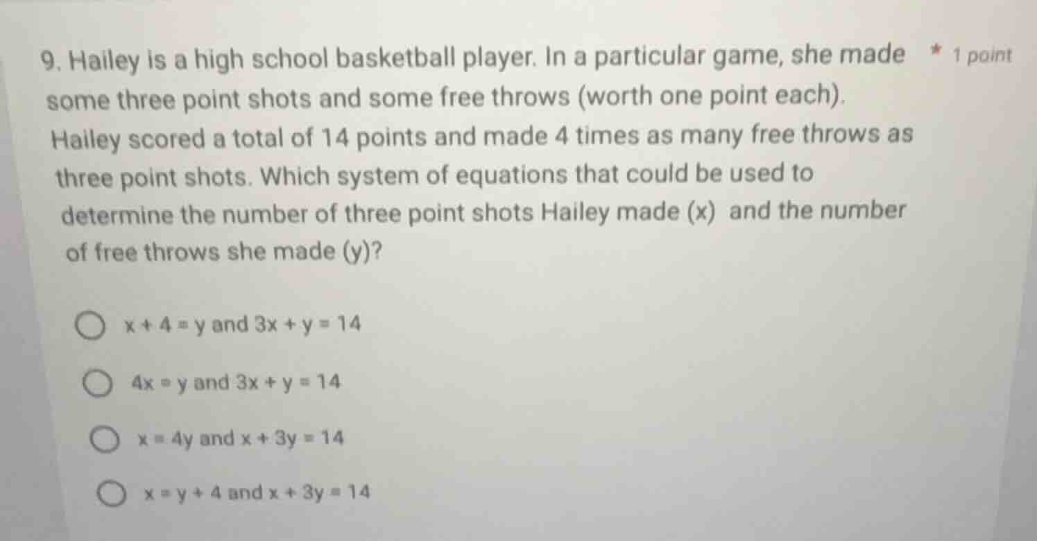 9. hailey is a high school basketball player. in a particular game, she…