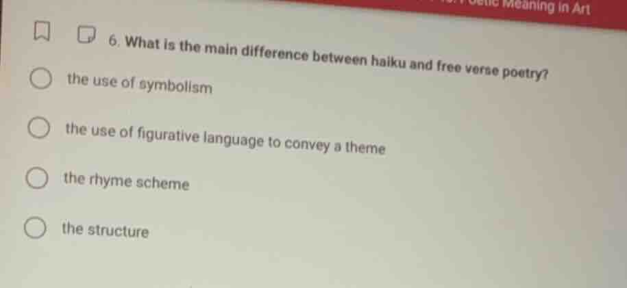 6. what is the main difference between haiku and free verse poetry? the…