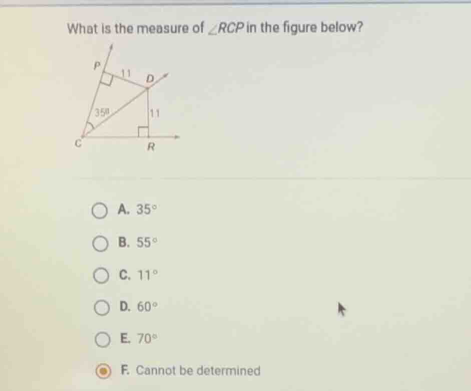what is the measure of $angle rcp$ in the figure below? figure with rig…