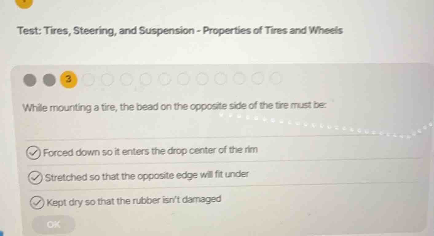 test: tires, steering, and suspension - properties of tires and wheels …