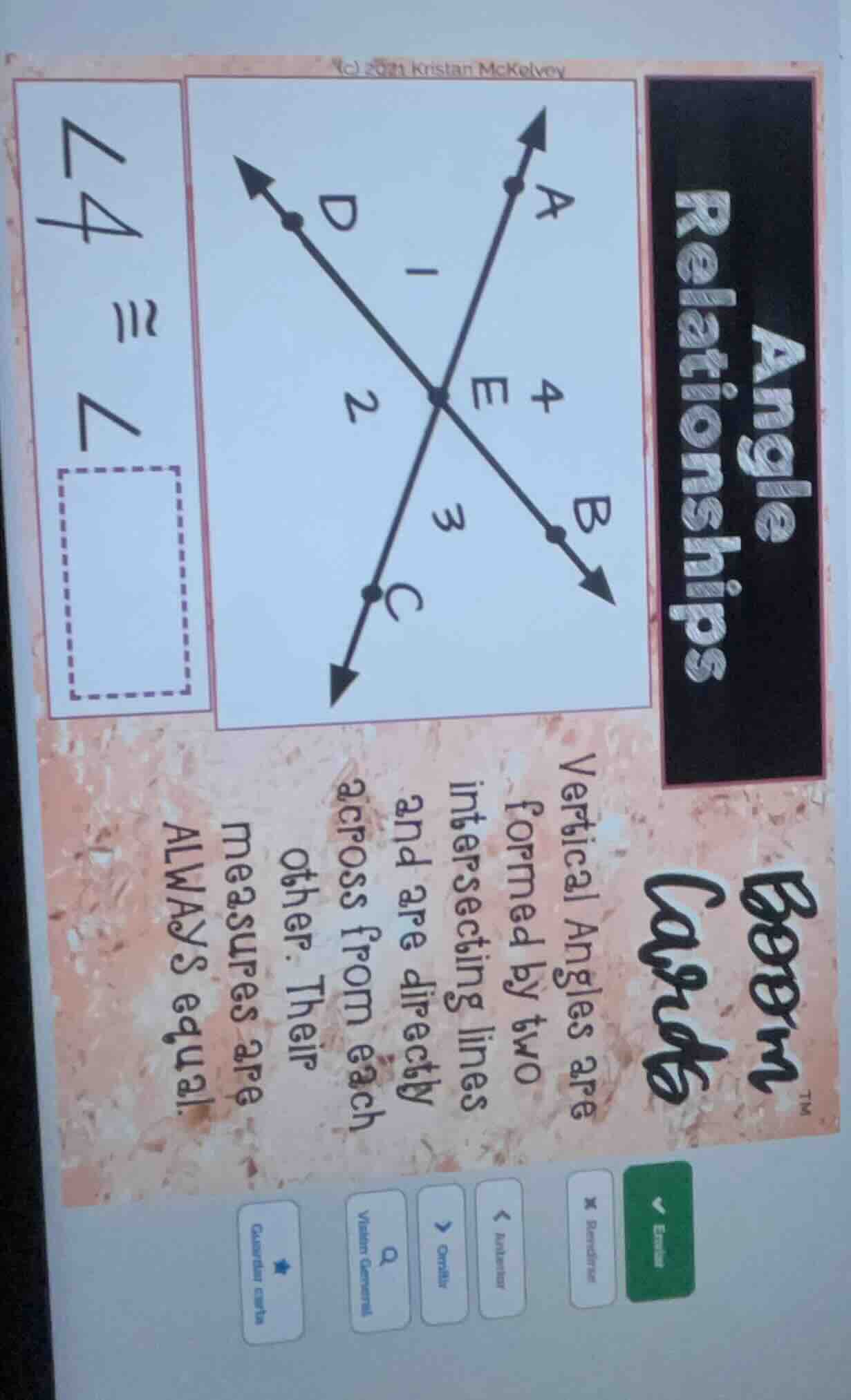 angle relationships vertical angles are formed by two intersecting line…