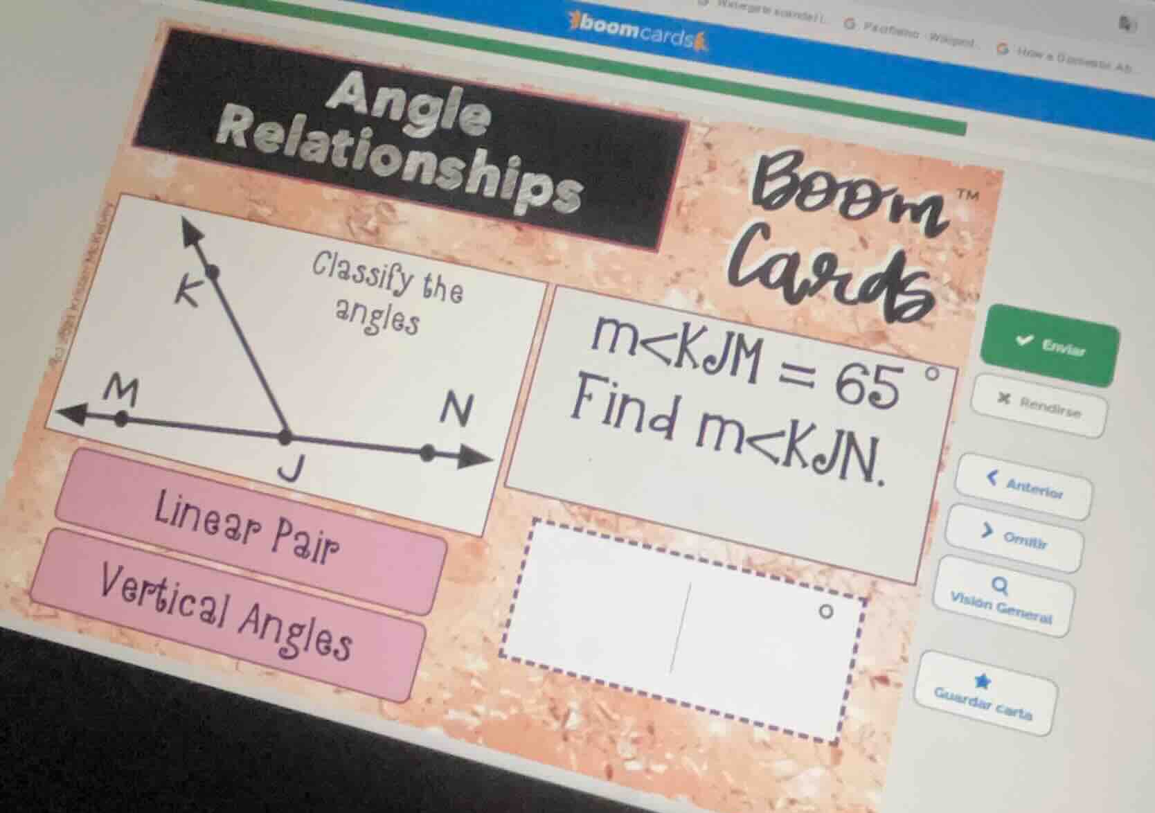 angle relationships classify the angles m j n (with arrows on m and n, …