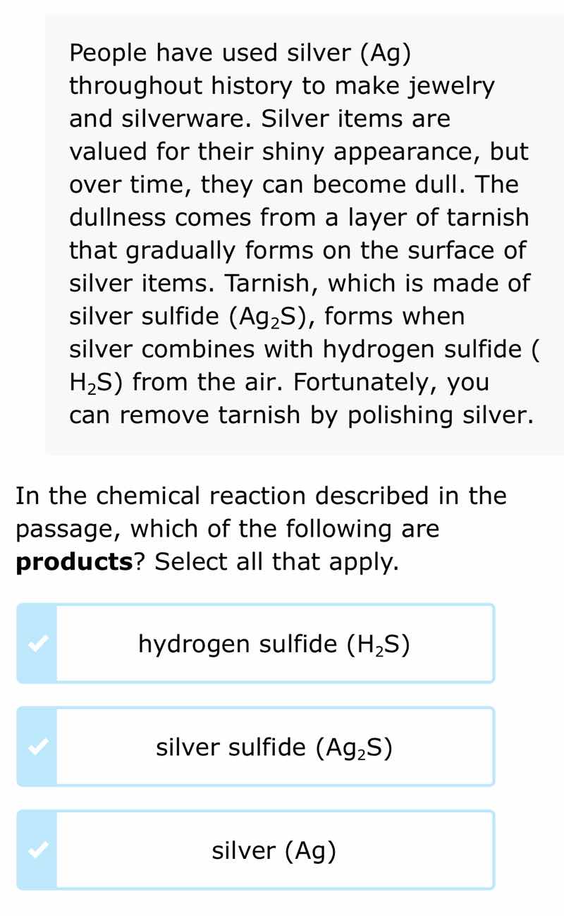 people have used silver (ag) throughout history to make jewelry and sil…