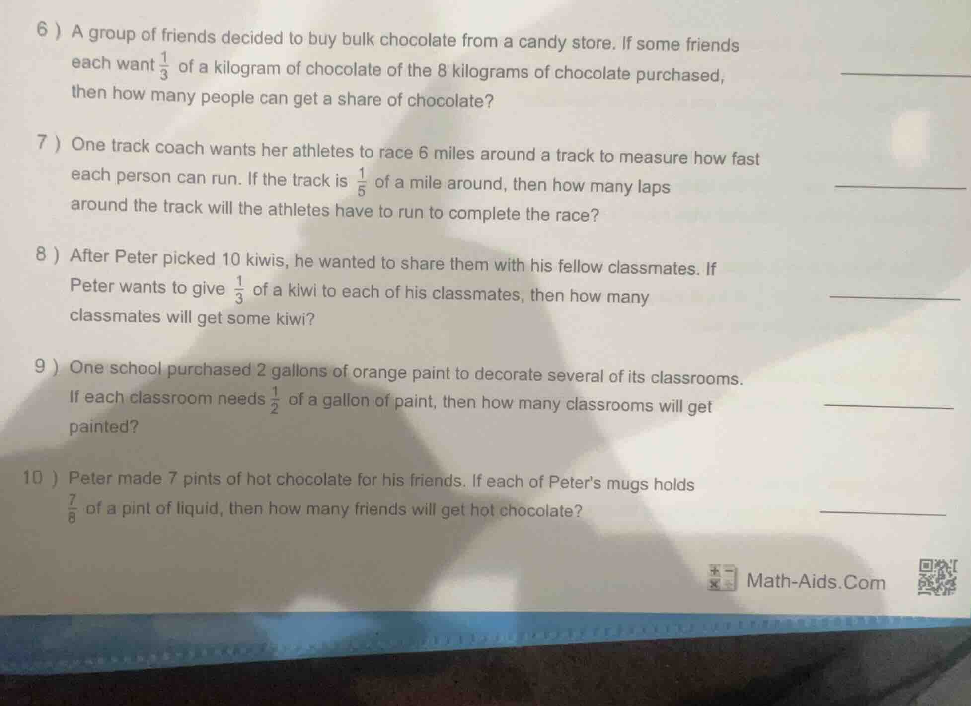 6 ) a group of friends decided to buy bulk chocolate from a candy store…