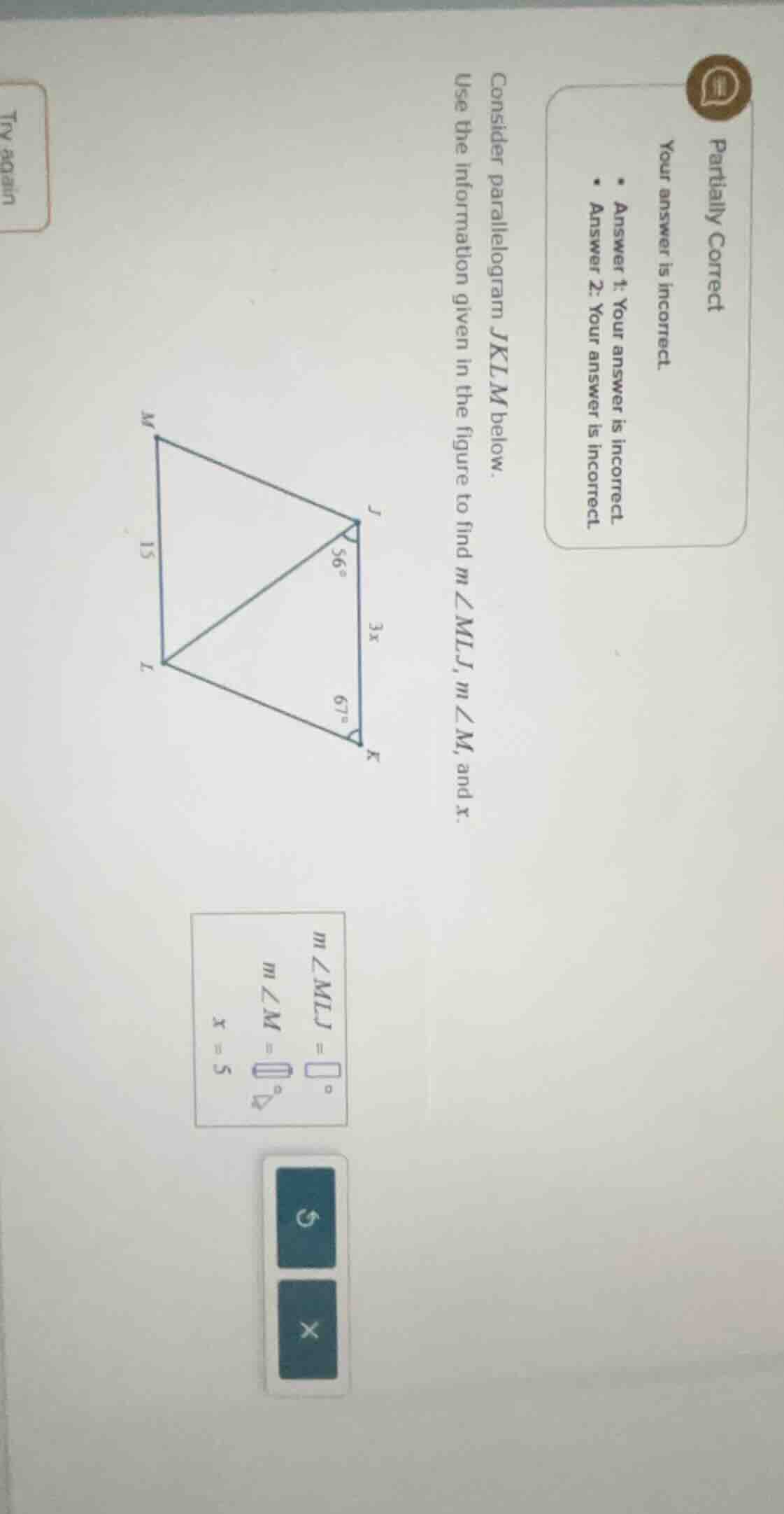 partially correct your answer is incorrect answer 1: your answer is inc…