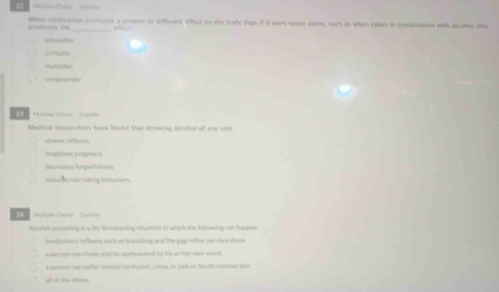 02 multiple choice 1 point when a substance produces a greater or diffe…