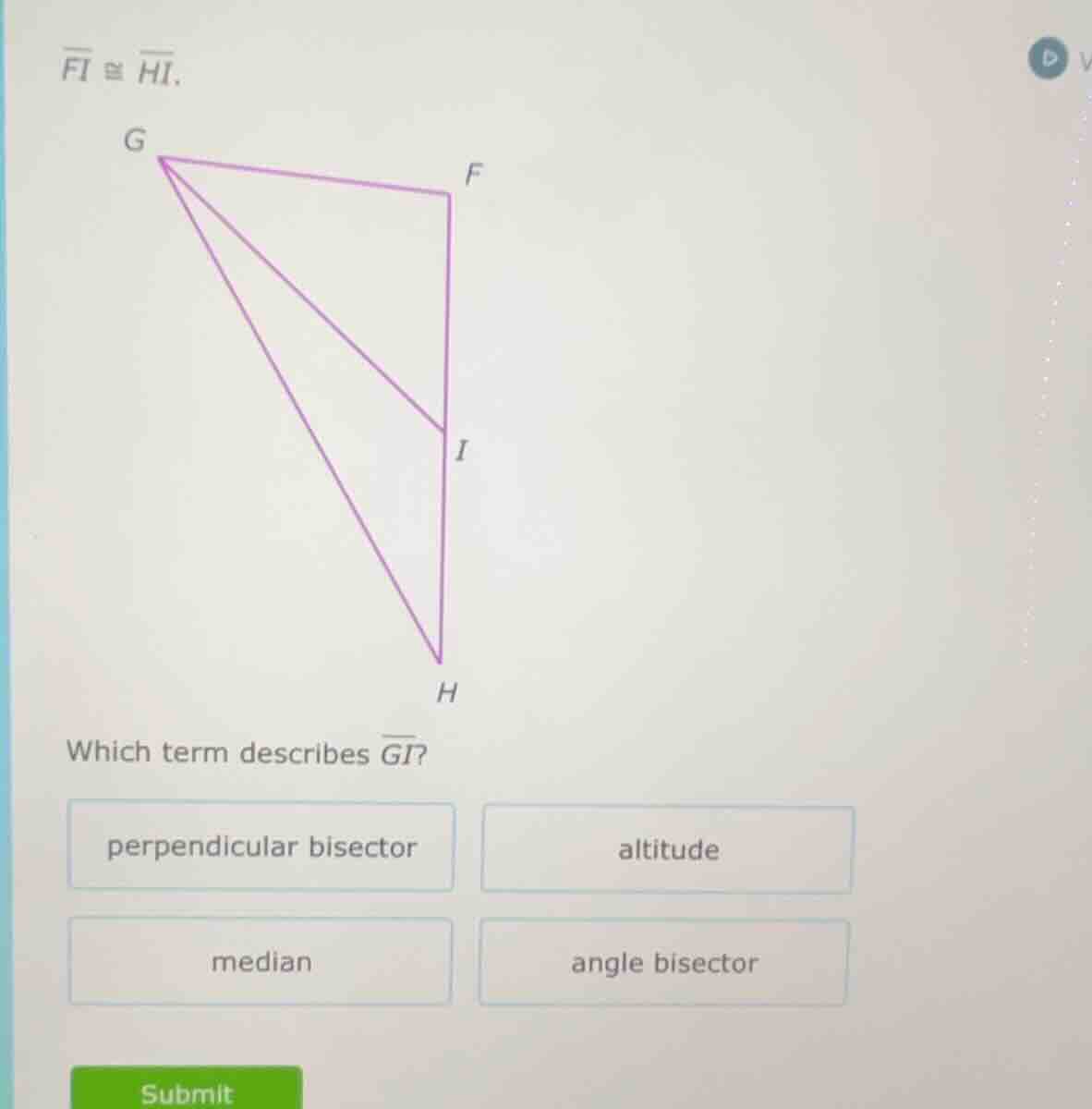 $\\overline{fi} \\cong \\overline{hi}$. which term describes $\\overlin…