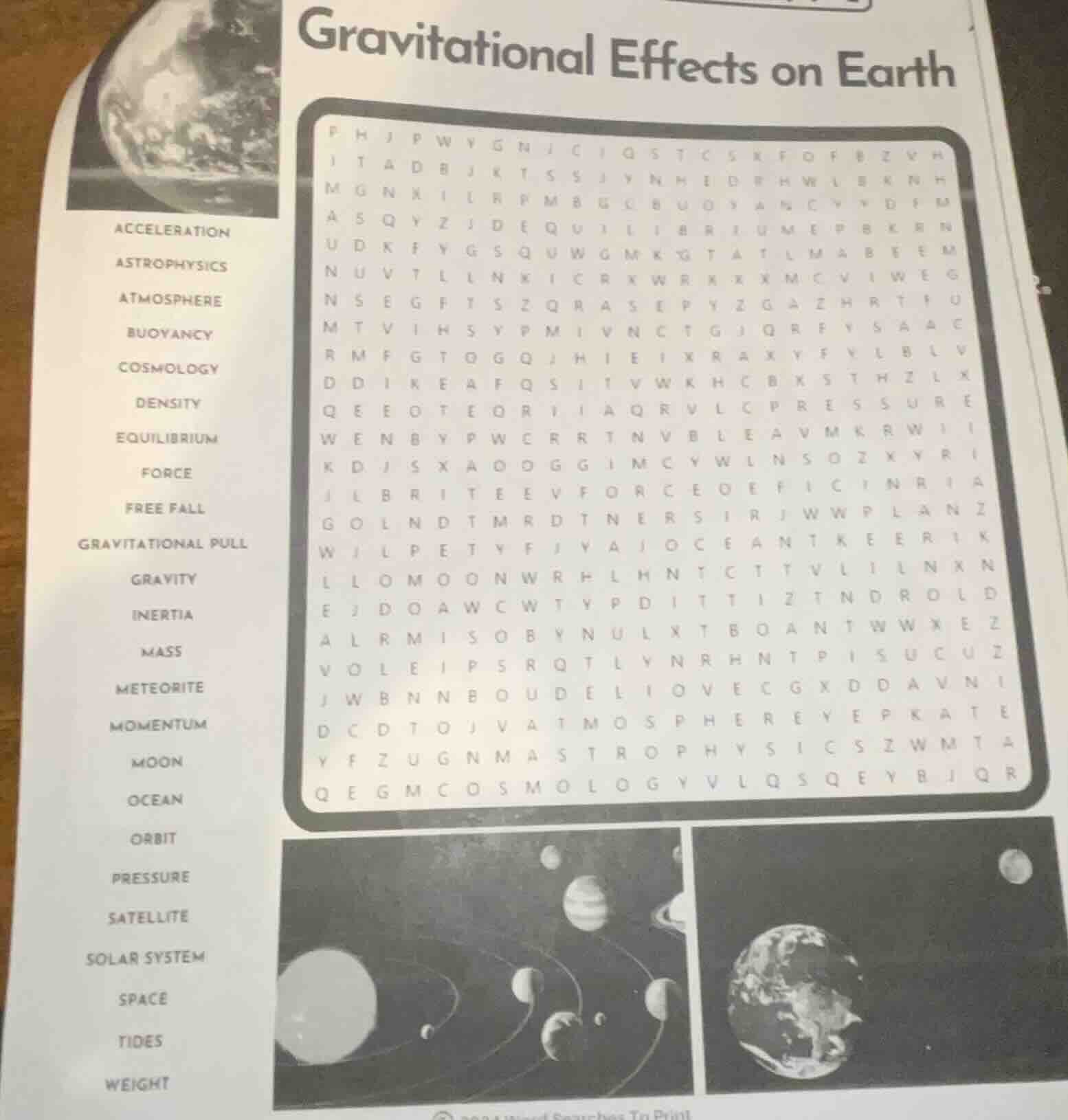 gravitational effects on earth acceleration astrophysics atmosphere buo…