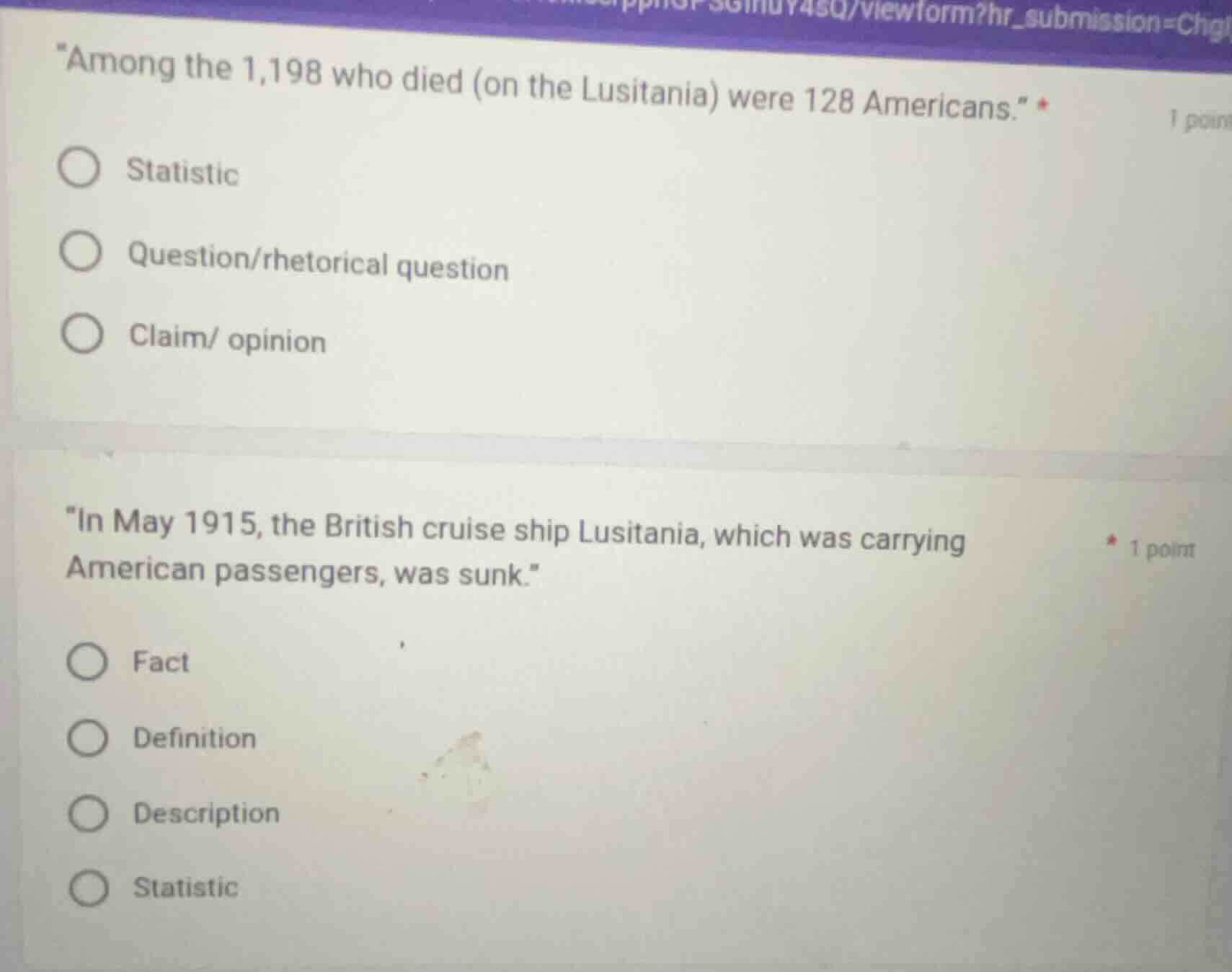 among the 1,198 who died (on the lusitania) were 128 americans. options…