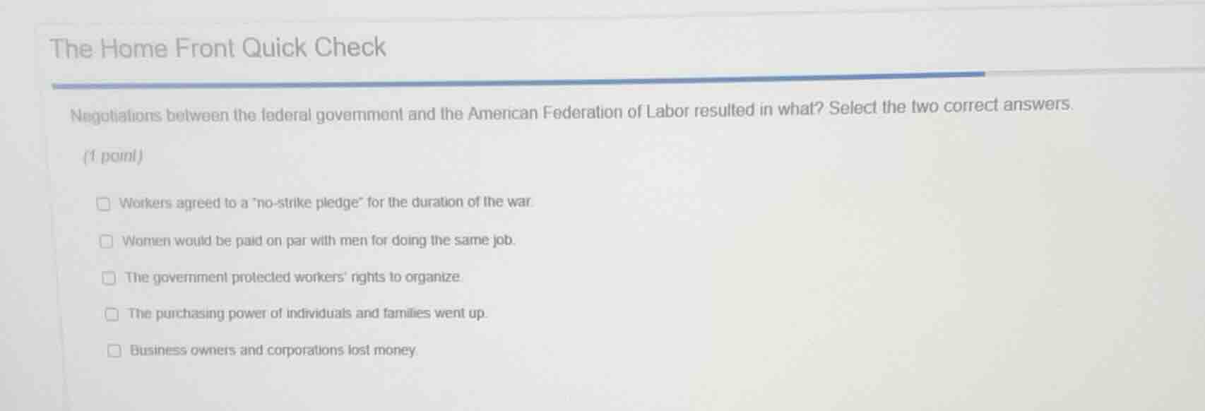 the home front quick check negotiations between the federal government …