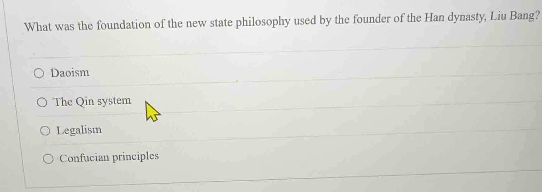 what was the foundation of the new state philosophy used by the founder…
