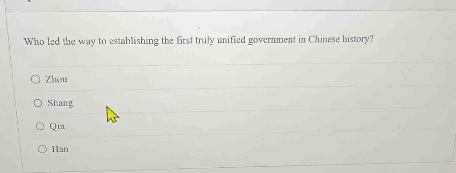 who led the way to establishing the first truly unified government in c…