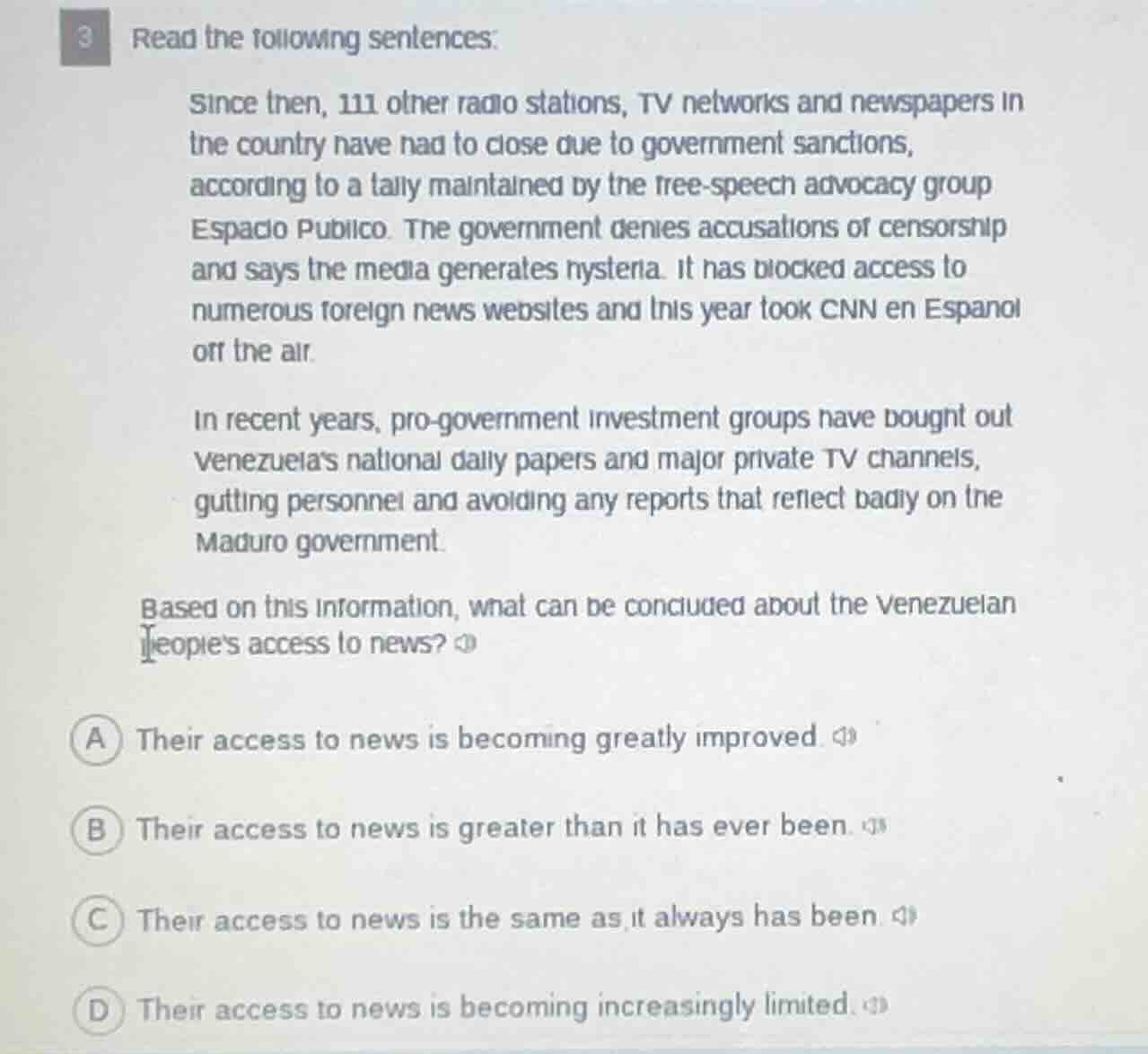 3 read the following sentences: since then, 111 other radio stations, t…