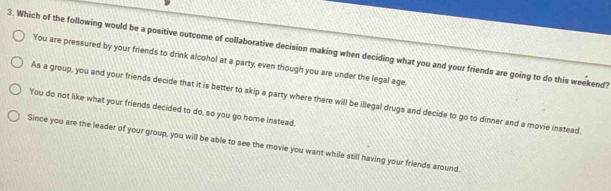 3. which of the following would be a positive outcome of collaborative …