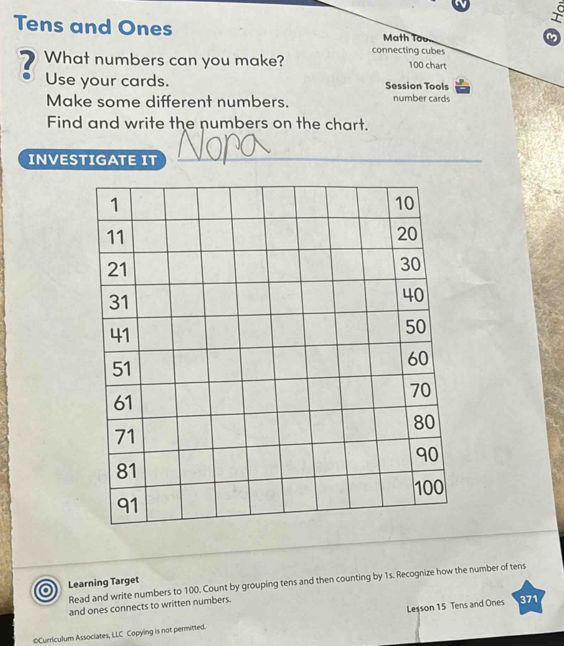 tens and ones what numbers can you make? use your cards. make some diff…