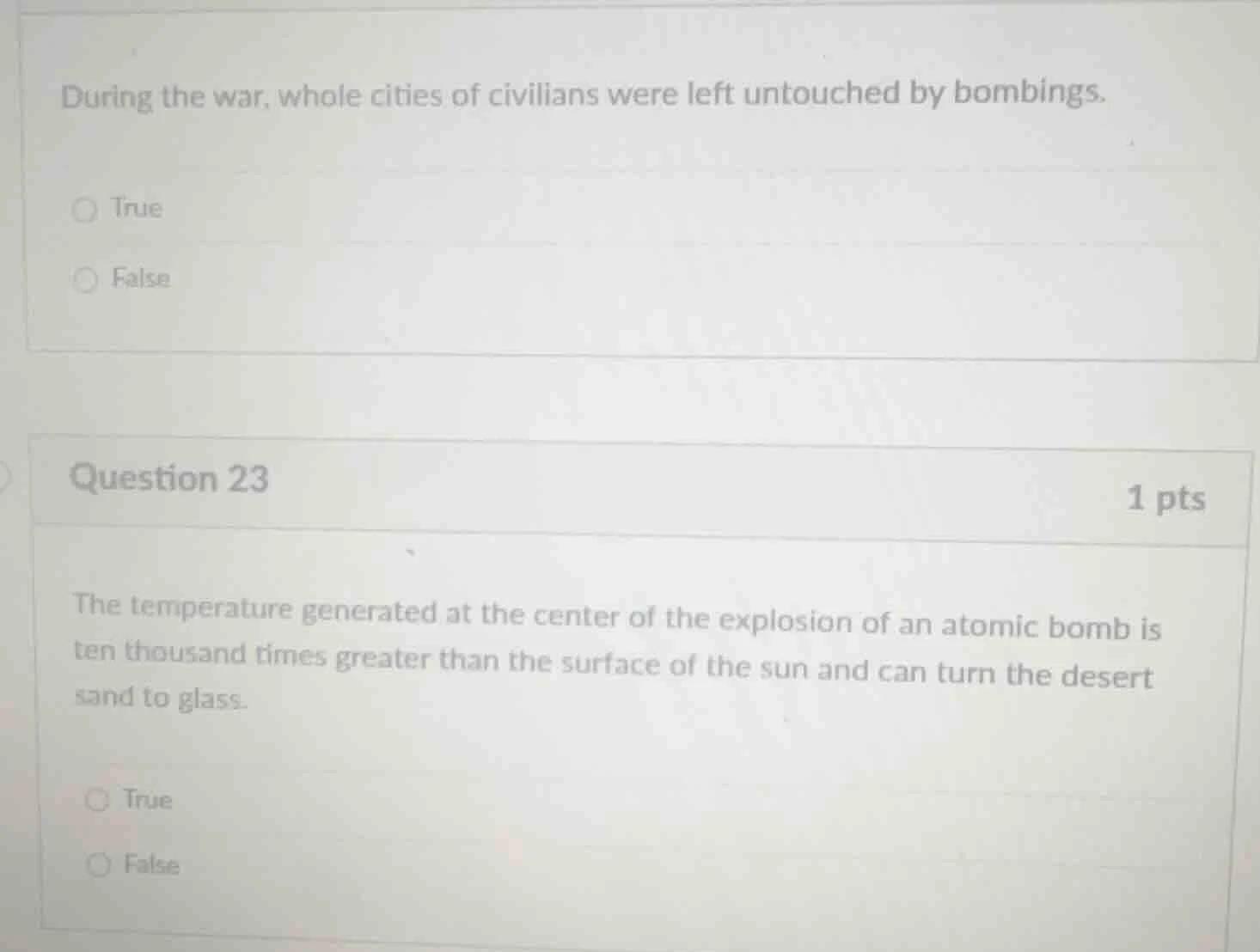 during the war, whole cities of civilians were left untouched by bombin…
