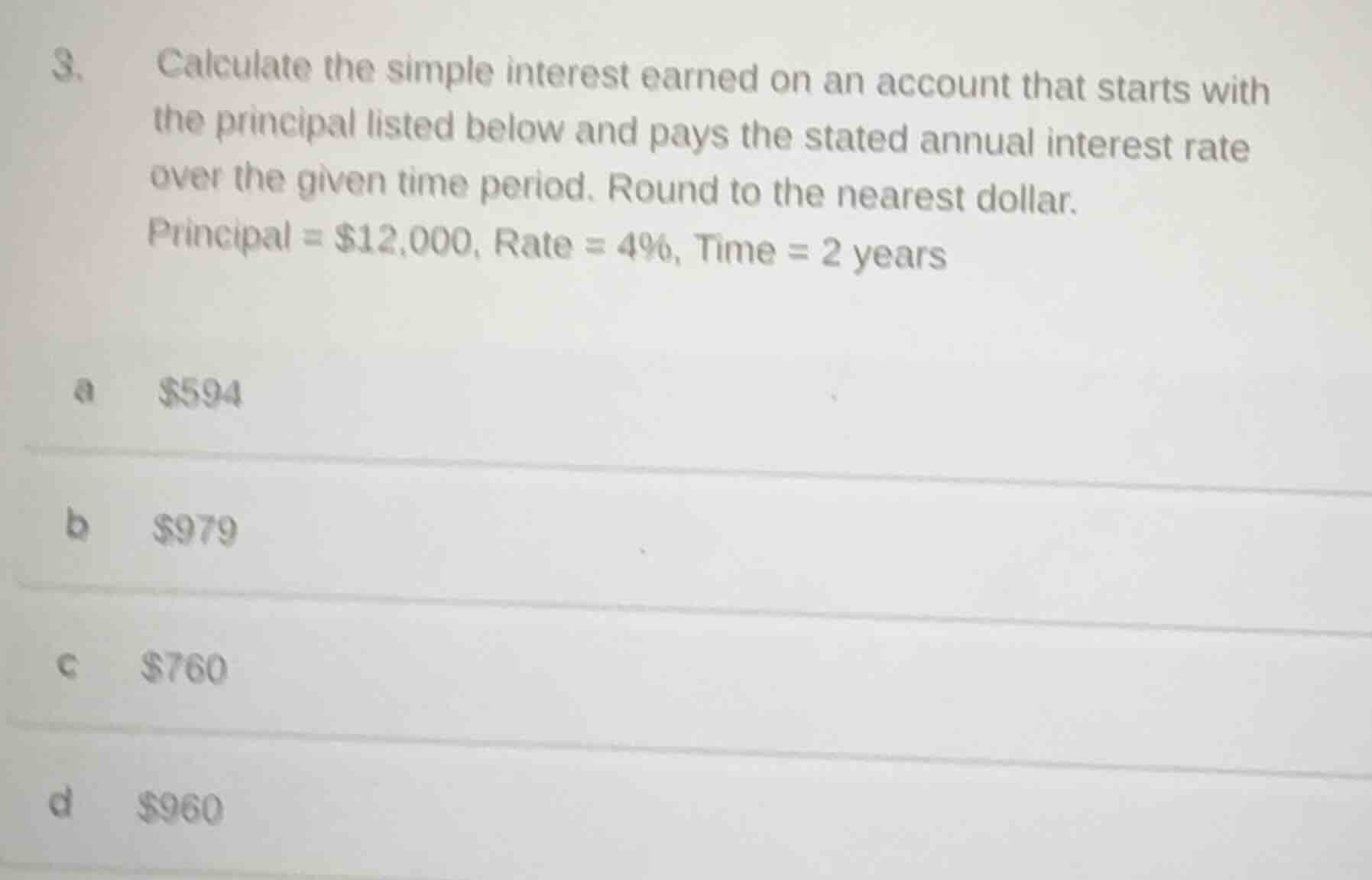 3. calculate the simple interest earned on an account that starts with …
