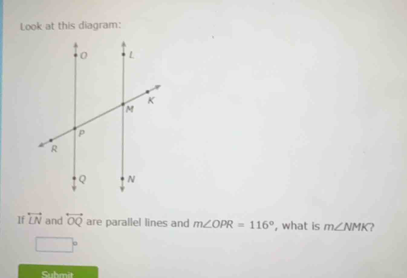 look at this diagram: if \\( \\overleftrightarrow{ln} \\) and \\( \\ove…