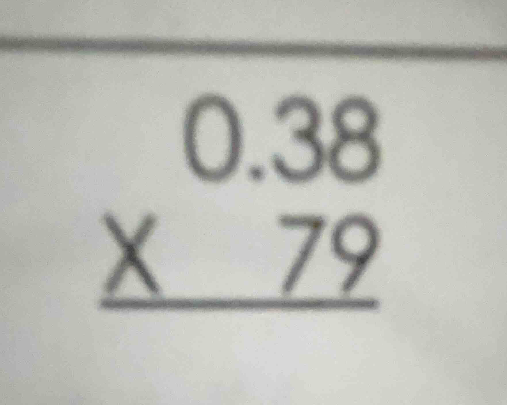 0.38 × 79