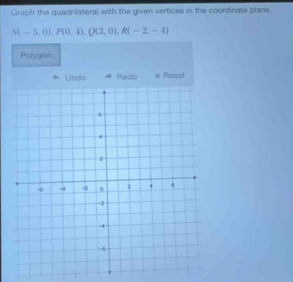 graph the quadrilateral with the given vertices in the coordinate plane…