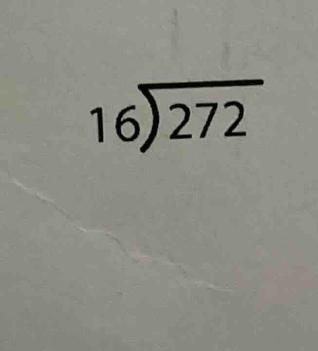 16\\overline{)272}
