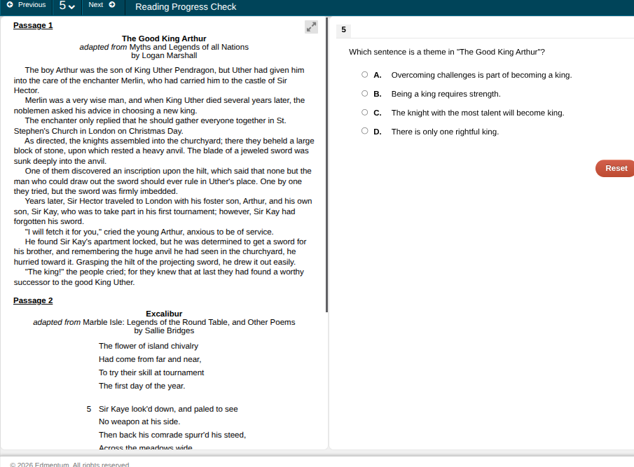 passage 1 the good king arthur adapted from myths and legends of all na…