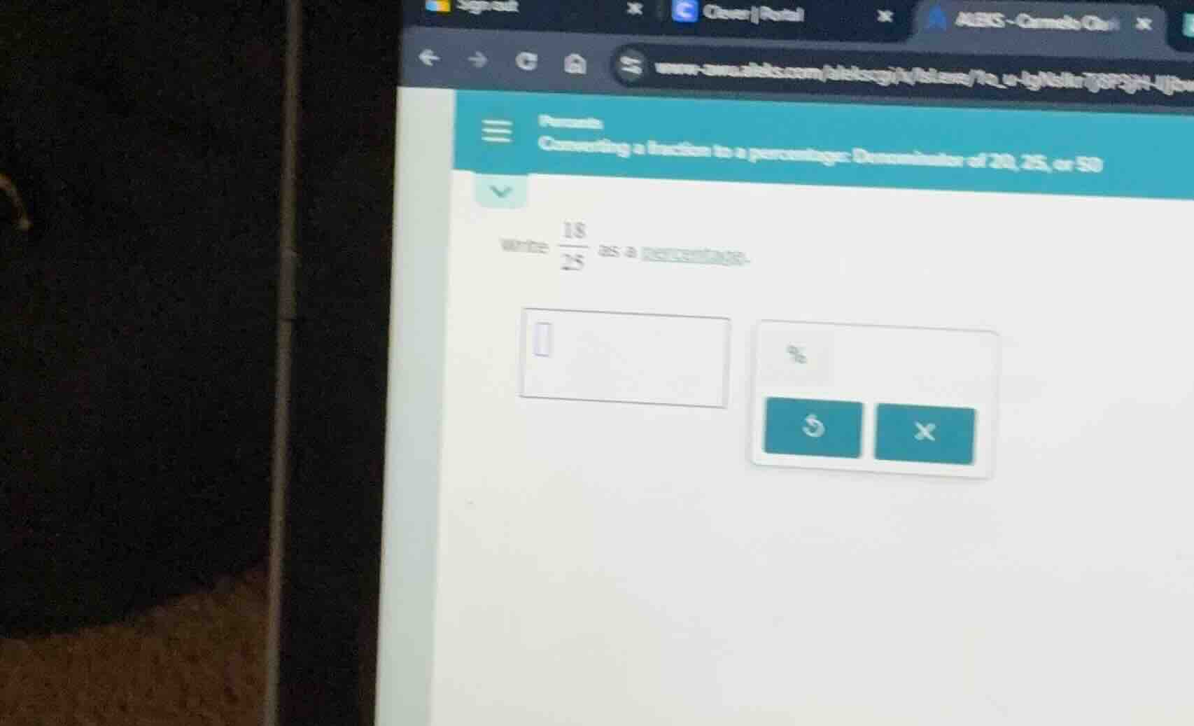 write \\(\\frac{18}{25}\\) as a percentage.