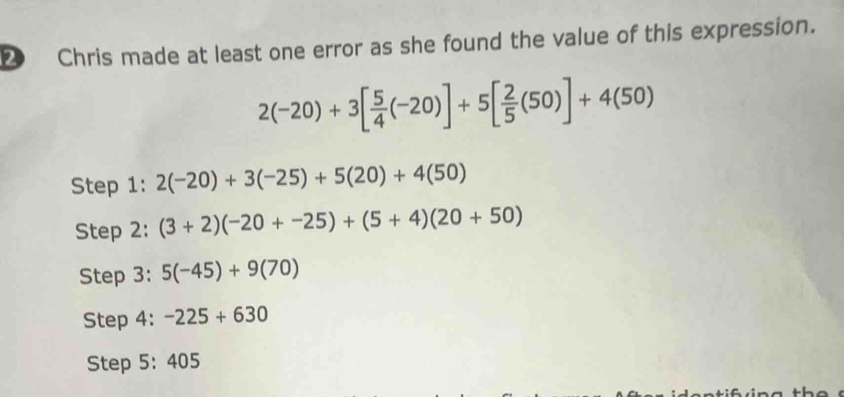 12 chris made at least one error as she found the value of this express…