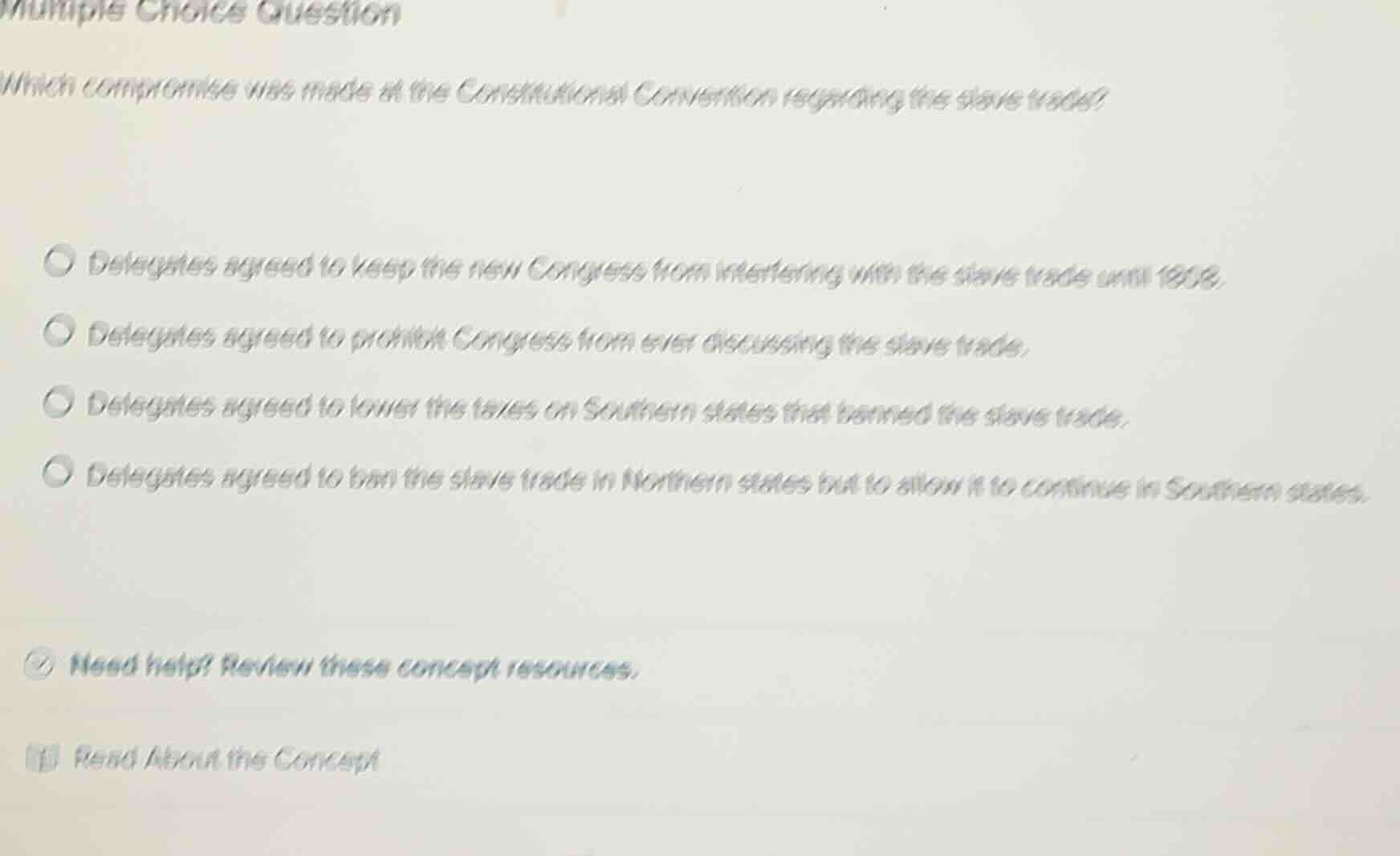 multiple choice question which compromise was made at the constitutiona…