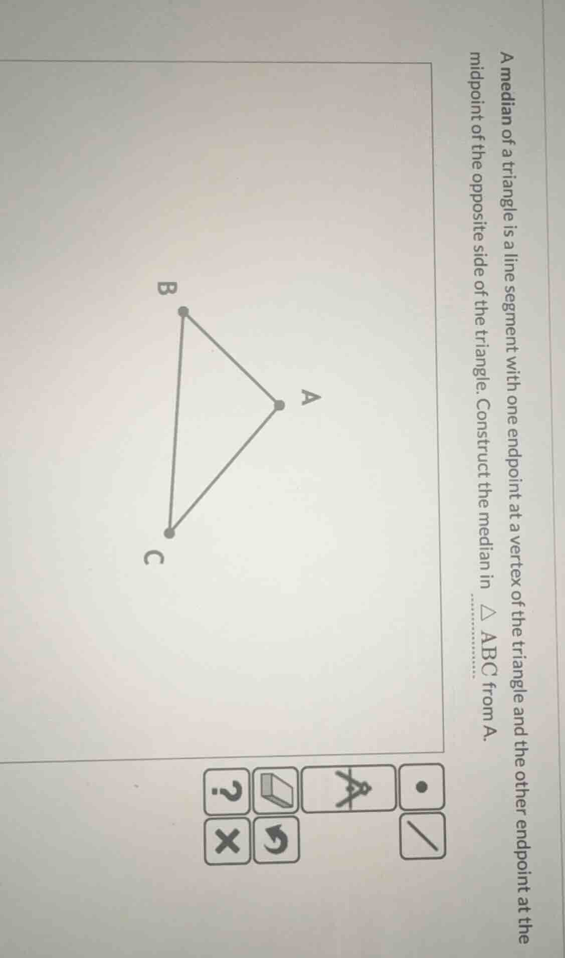 a median of a triangle is a line segment with one endpoint at a vertex …