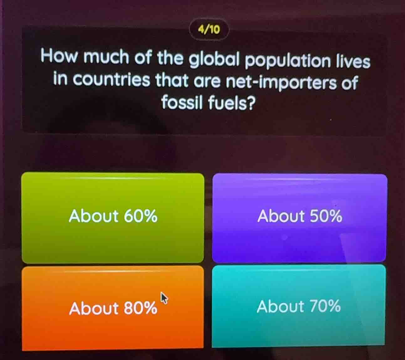 how much of the global population lives in countries that are net - imp…