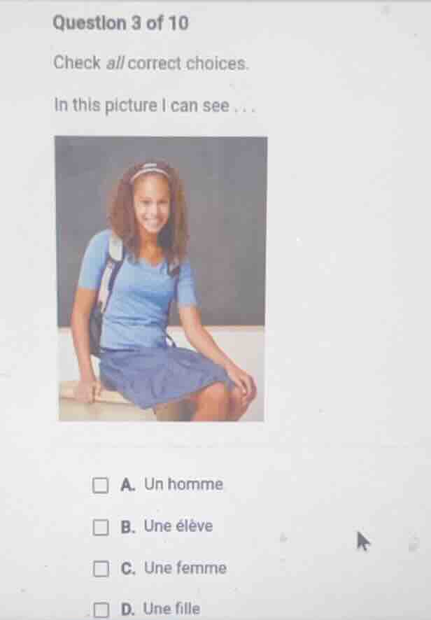 question 3 of 10 check all correct choices. in this picture i can see..…
