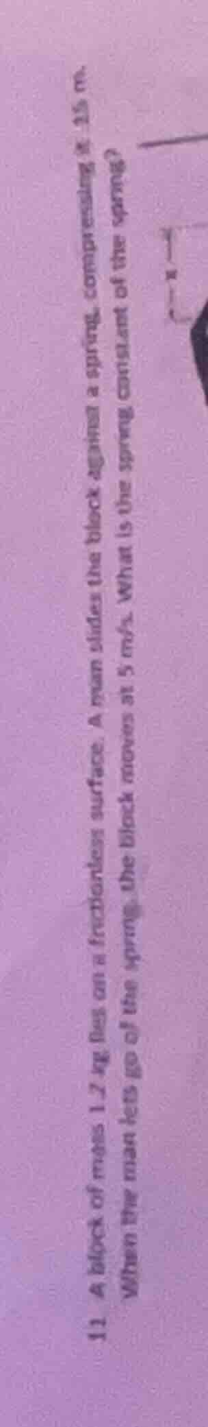 1 a block of mass 1.7 kg lies on a frictionless surface. a man slides t…